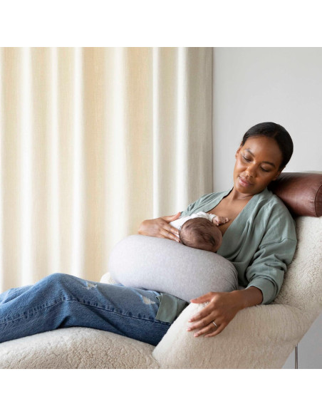 Almohada Ajustable para Embarazo y Lactancia bbhugme - Rosa y Gris