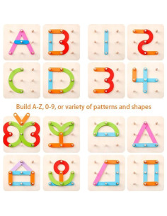 Rompecabezas de Letras y Números de Madera Coogam 17x17cm 2