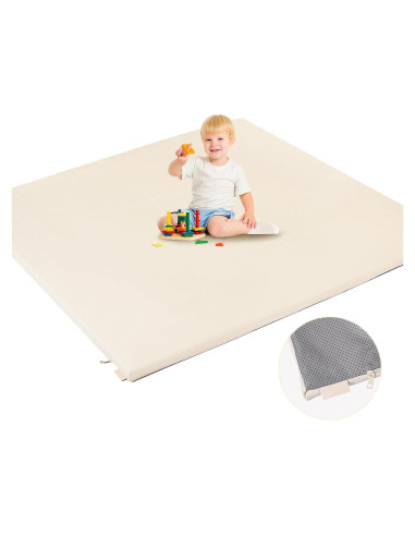 Alfombra de Juego Acolchada PIIKAGO 121.92x121.92 cm Beige
