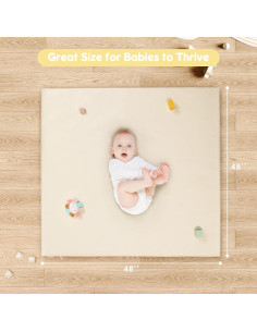 Alfombra de Juego Acolchada PIIKAGO 121.92x121.92 cm Beige 2