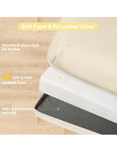 Alfombra de Juego Acolchada PIIKAGO 121.92x121.92 cm Beige