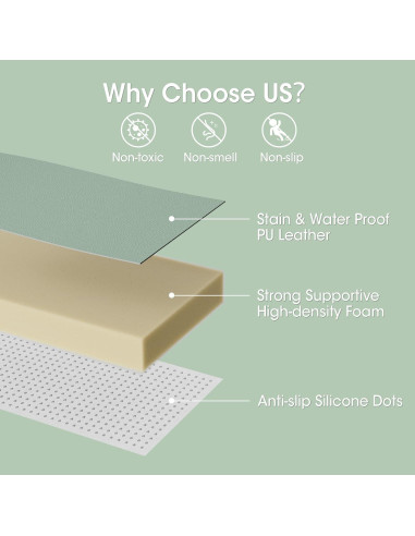 Alfombra de Juego para Bebés Verde 127x127 cm Cuero Vegano