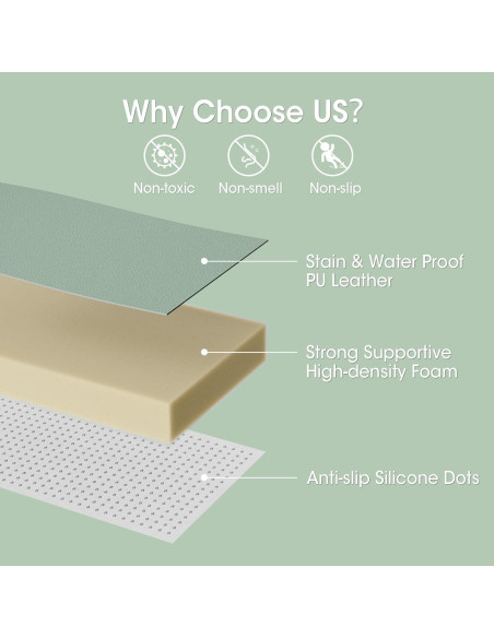 Alfombra de Juego para Bebés Verde 127x127 cm Cuero Vegano