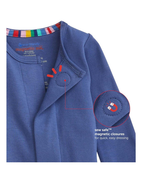 Pijama de Pie Magnético Bebé Magnetic Me 100% Algodón Orgánico 3-6M