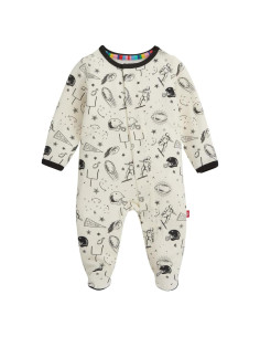 Pijama de Bebé Magnético Modal TENCEL 0-24M Natural