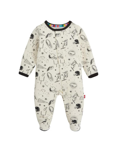 Pijama de Bebé Magnético Modal TENCEL 0-24M Natural