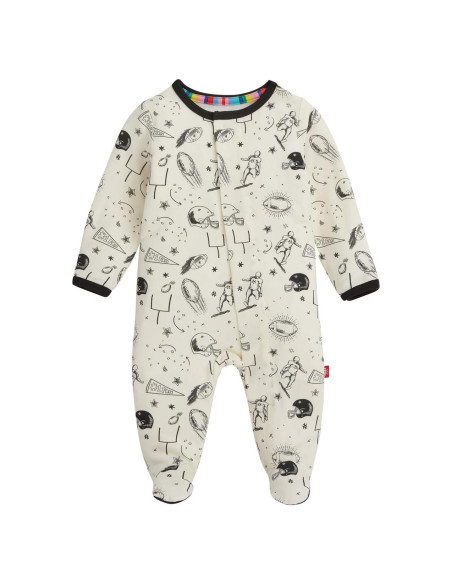 Pijama de Bebé Magnético Modal TENCEL 0-24M Natural