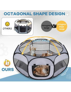 Cercado Portátil para Animales SHAOXING 109x99cm Transpirable 2