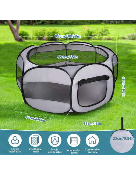Cercado Portátil para Animales SHAOXING 109x99cm Transpirable