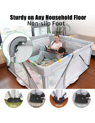 Parque Infantil Plegable iTiLike 150x150 cm con 50 Pelotas