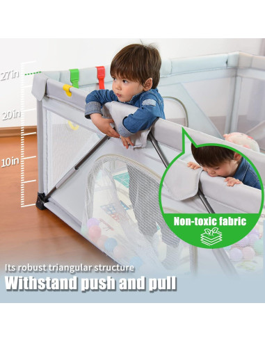 Parque Infantil Plegable iTiLike 150x150 cm con 50 Pelotas