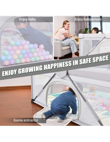 Parque Infantil Plegable iTiLike 150x150 cm con 50 Pelotas