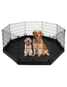Parque para Perros PJYuCien Plegable 8 Paneles 61cm con Almohadilla
