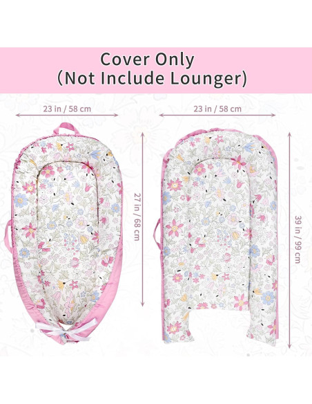 Funda de Reemplazo para Lounger de Bebé Morado 49.8x81.5cm