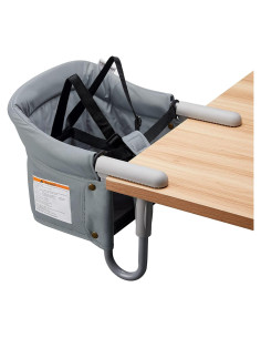 Silla Alta Plegable VEEYOO Clip On para Bebés - Gris