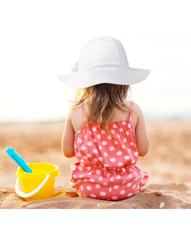 Sombrero de Sol Cooraby para Niña 6-24 Meses UPF 50+ Ajustable