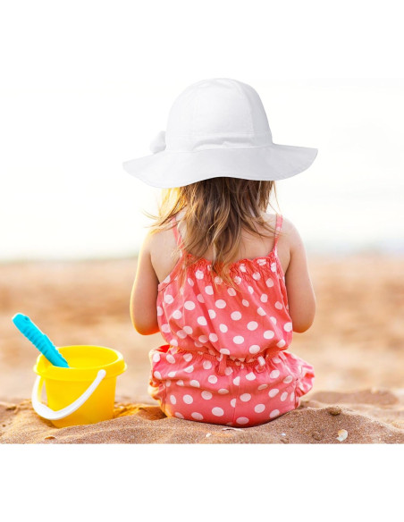 Sombrero de Sol Cooraby para Niña 6-24 Meses UPF 50+ Ajustable