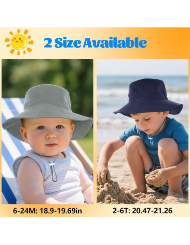 Sombrero de Sol para Bebé DXGSHSA UPF 50+ 2 Paquetes