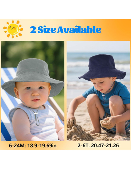 Sombrero de Sol para Bebé DXGSHSA UPF 50+ 2 Paquetes