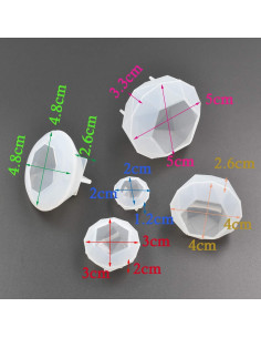 Kit de Moldes de Silicona para Diamantes QTTLLI - 5 Estilos 2