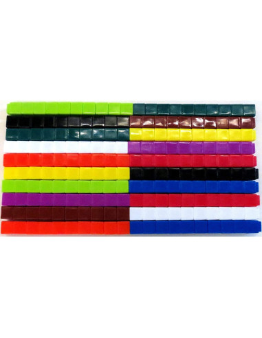 Cubos de Matemáticas Hand2mind UniLink 500 Piezas 1.9 cm