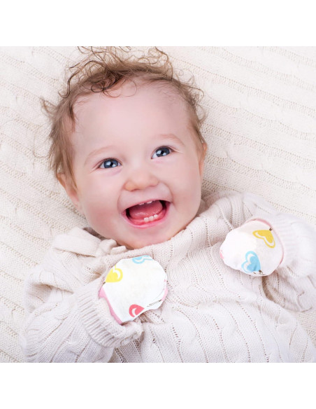 6 Pares Mitones Antirrasguños Bebés Geyoga Algodón 10x7 cm