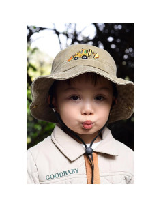 Sombrero de Sol Safari para Niños Caqui UPF 50+ 2-8 años 2