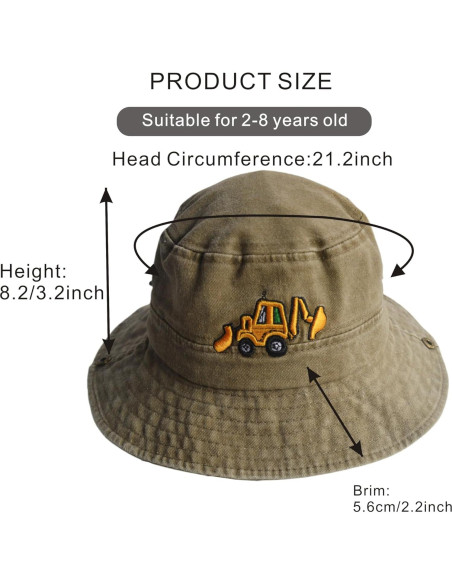 Sombrero de Sol Safari para Niños Caqui UPF 50+ 2-8 años