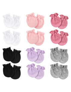 Manoplas para Bebés Recién Nacidos AQOKKA Algodón Orgánico 0-6 Meses