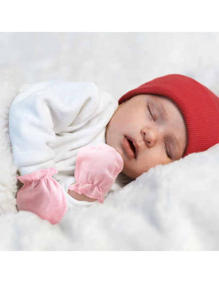 Manoplas para Bebés Recién Nacidos AQOKKA Algodón Orgánico 0-6 Meses