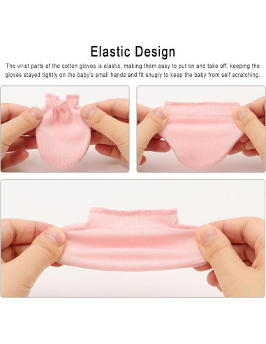 Manoplas para Bebés Recién Nacidos AQOKKA Algodón Orgánico 0-6 Meses