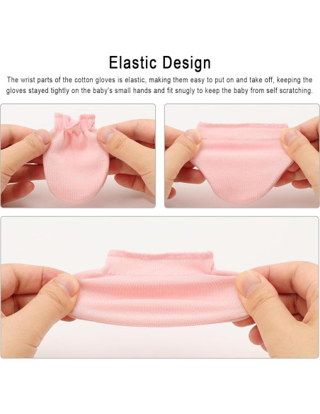 Manoplas para Bebés Recién Nacidos AQOKKA Algodón Orgánico 0-6 Meses