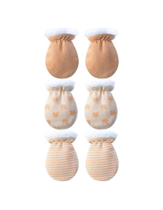Guantes de Mitón para Bebés Blulu 3 Pares Invierno Cálidos