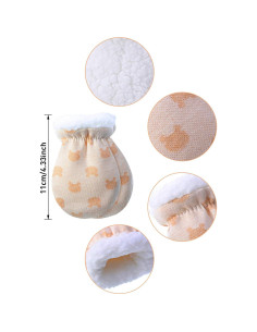 Guantes de Mitón para Bebés Blulu 3 Pares Invierno Cálidos 2