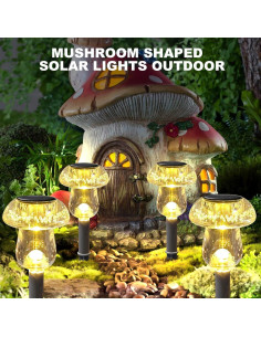 Luces Solares de Camino Benany, Paquete de 8, LED Blanco Cálido 2