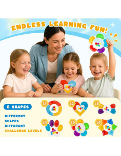 Juguetes de Clasificación de Color LOVESTOWN 6 Piezas para Niños 2