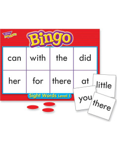 Juego de Bingo de Palabras de Vista TREND Nivel 1 - 36 Cartas 2