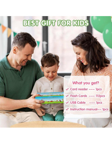 Juguetes Montessori Bebe Mondo - Tarjetas Flash Hablantes 224 Unidades