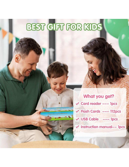 Juguetes Montessori Bebe Mondo - Tarjetas Flash Hablantes 224 Unidades