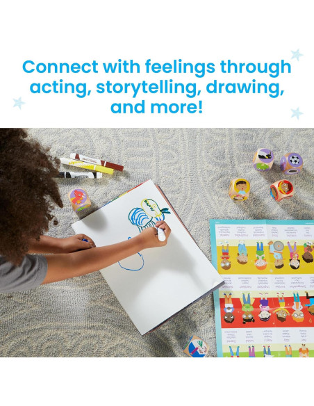 Juego de Dados Rolling for Feelings hand2mind - 7 Cubos de Madera