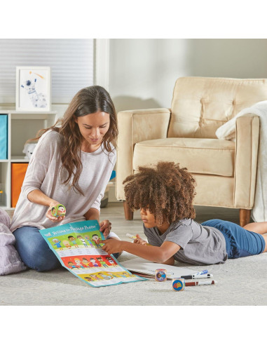 Juego de Dados Rolling for Feelings hand2mind - 7 Cubos de Madera