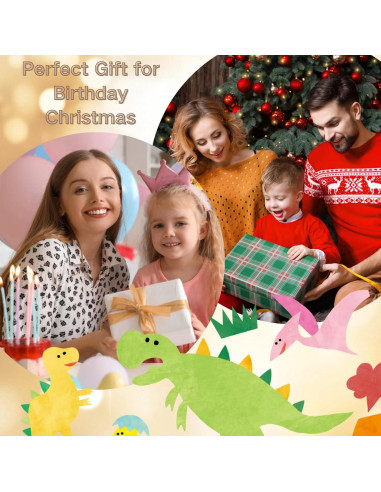 Tablero Ocupado Montessori Dinosaurio Azul 27.9x22.1cm