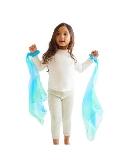 Cintas de Muñeca Sarah's Silks | 100% Seda | 2 Piezas Mar