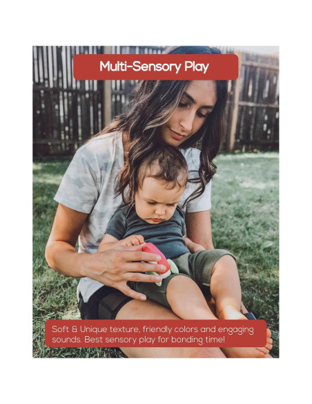 BaBeloved Mi Primer Auto Juguete de Dentición Suave 0-12 Meses