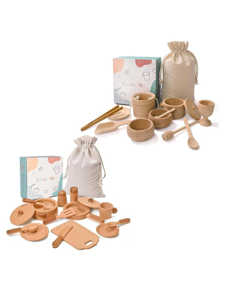 Caja Sensorial Montessori de Madera para Niños 36 meses+