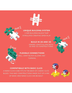 Nano Clics 250 Piezas - Juguetes de Construcción Creativos 2