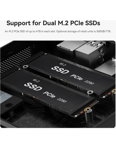 Mini PC Beelink SER5 MAX, AMD Ryzen 7 6800H, 32GB RAM, 500GB SSD