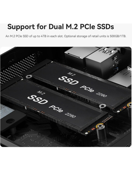 Mini PC Beelink SER5 MAX, AMD Ryzen 7 6800H, 32GB RAM, 500GB SSD