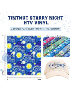 Vinilo de Transferencia de Calor Tintnut - 9 Hojas 30.48x25.4cm 2