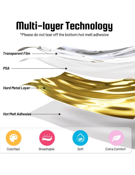 Vinilo de Transferencia de Calor Dorado 31.5 x 183 cm para Cricut